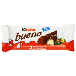 Kinder Bueno, caja de 30 unidades 2 Barritas 43 gr.