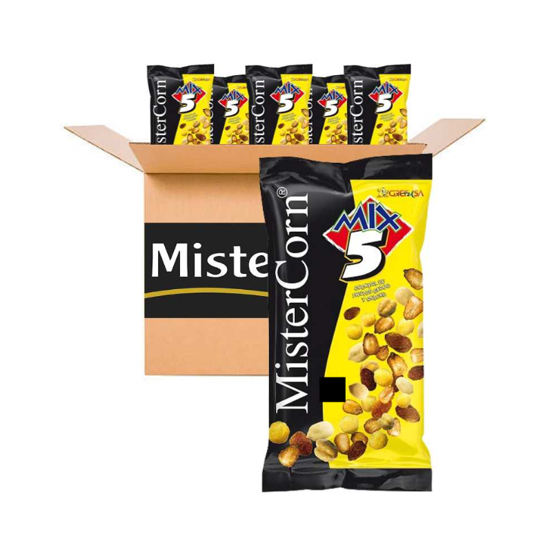 Mister Corn Mix 5 de Grefusa Caja de 24 unidades de 48 gramos
