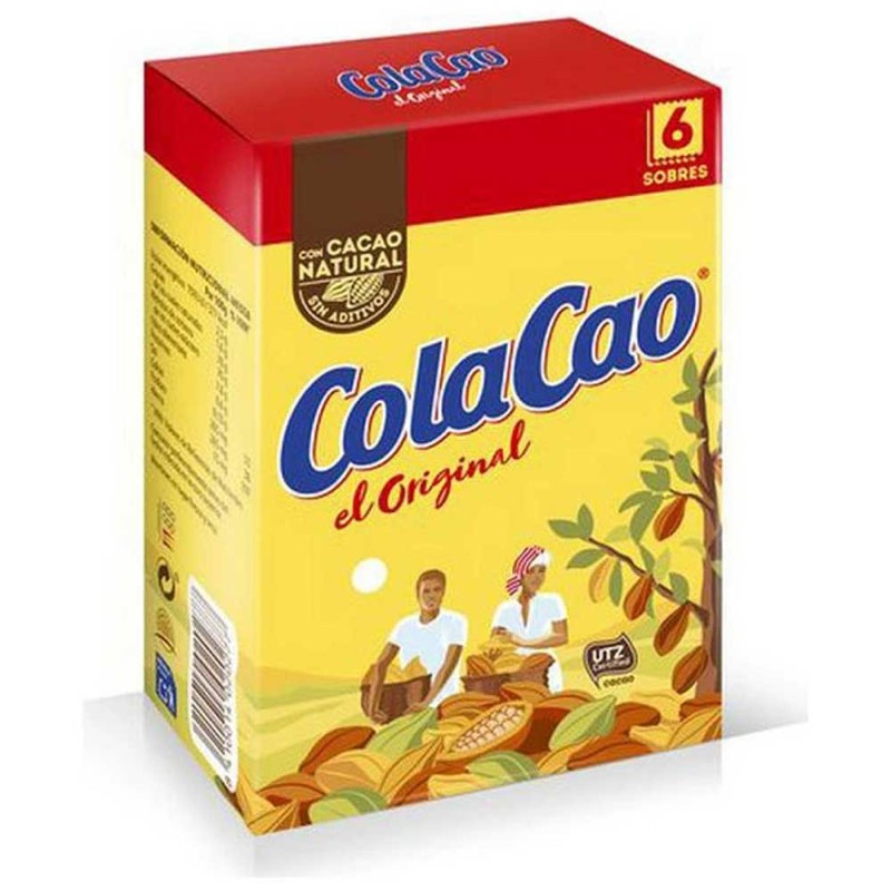 Cola Cao  6 Sobres de  18 gr. con cacao natural sin aditivos