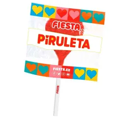 MEGA PIRULETA CORAZON GIGANTE 17 Piruletas en su interior Sabor Cereza