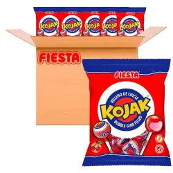 Kojak Cereza Fiesta caja de 15 bolsas de 4 caramelos Kojak de 15 gramos