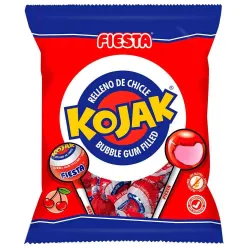 Kojak Cereza Fiesta caja de 15 bolsas de 4 caramelos Kojak de 15 gramos