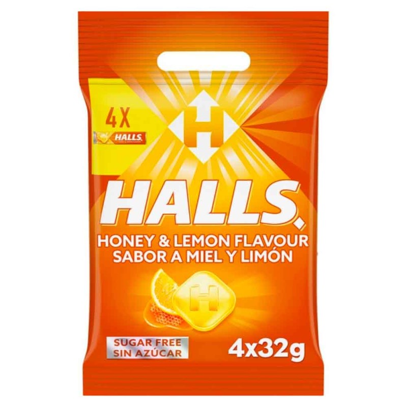Caramelos Halls Miel y Limón 4 sticks de 32 gramos