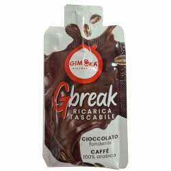 Gbreak Gimoka, 3 Monodosis de café 100% Arábica y chocolate fundido