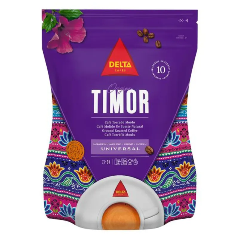 Café molido Timor. Delta Cafés 220g. Café molido Timor. Delta Cafés 220g.