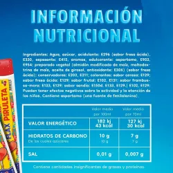 informacion nutricional Flax Surtido Fiesta Congelable 70 ml.  100 unidades