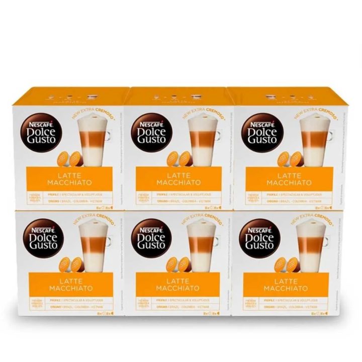 Latte Macchiato 6 cajas Dolce Gusto para 48 servicios