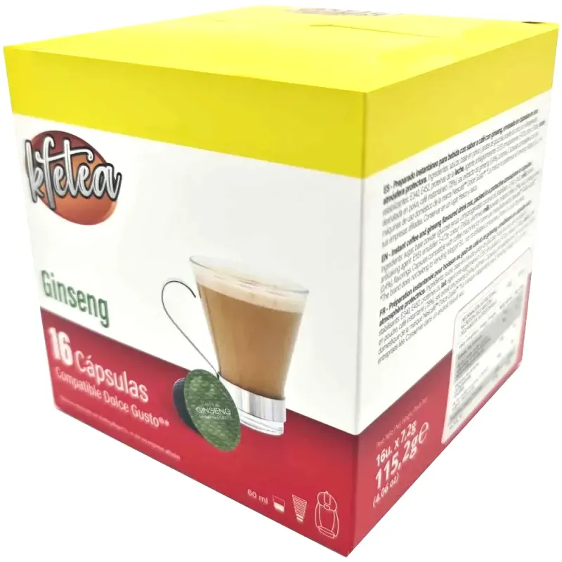 Ginseng compatibles con Dolce Gusto de Kfetea, 16 cápsulas 16 servicios