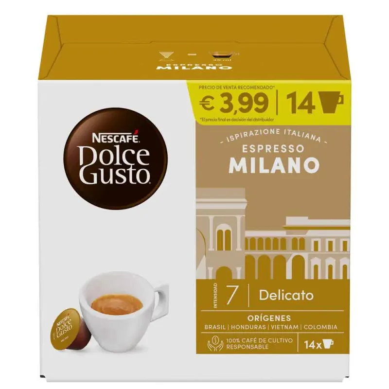 inspirazione italiana espresso milano 14 cápsulas de café Dolce Gusto Original inspirazione italiana espresso milano 14 cápsulas de café Dolce Gusto Original
