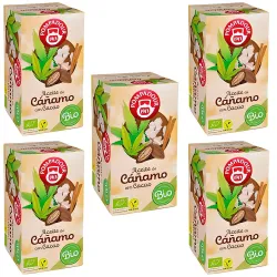 5 cajas de Aceite de cáñamo con  Cacao 20 Infusiones ecológicas Pompadour 8412900709914