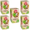 5 cajas de Aceite de cáñamo con  Cacao 20 Infusiones ecológicas Pompadour 8412900709914
