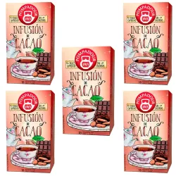5 cajas de Infusión con sabor a Cacao Pompadour 18 bolsitas  8412900706814