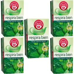 5 cajas de Respira Bien Pompadour 20 infusiones 8412900400279