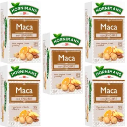 5 cajas de  Infusión de Maca con Jengibre, canela y naranja. 20 bolsitas Hornimans 8711000461556