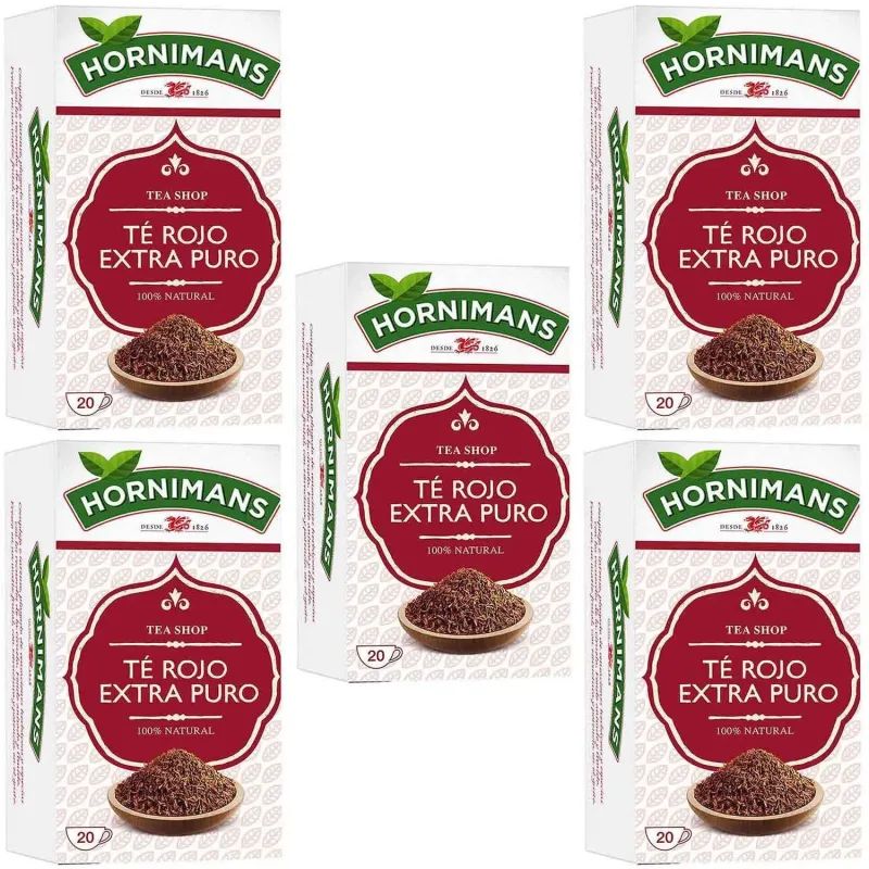 5 cajas de Té Rojo Extra Puro Hornimans, 20 unidades 8410091069428 5 cajas de Té Rojo Extra Puro Hornimans, 20 unidades 8410091069428