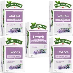 5 cajas de Flores de Lavanda con Arándanos sin teína Hornimans 20 sobres 8410091074248