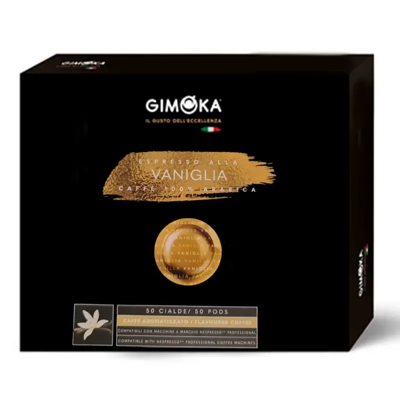 Espresso Vainilla 100% Arábica Nespresso Profesional Gimoka 50 cápsulas. Espresso Vainilla 100% Arábica Nespresso Profesional Gimoka 50 cápsulas.