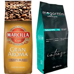 Gran Aroma Natural y Mogorttini Intenso 2 kilos de café en grano