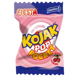 Kojak Pop Socket – Bolsa de 200 Caramelos Masticables de Cereza y Fresa
