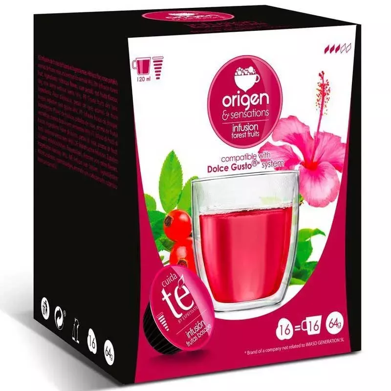 TÉ FRUTAS DEL BOSQUE Origen & Sensation, compatibles Dolce Gusto TÉ FRUTAS DEL BOSQUE Origen & Sensation, compatibles Dolce Gusto