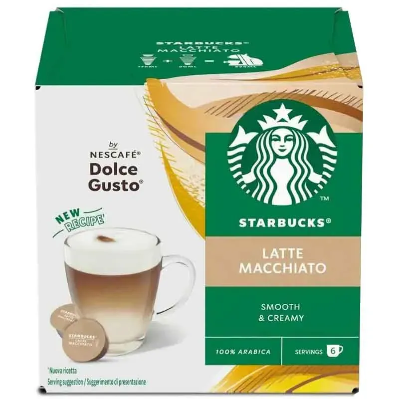 nuevo Latte Macchiato STARBUCKS 6 + 6 cápsulas  Dolce Gusto