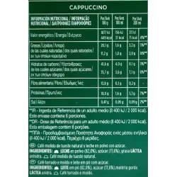 Valor energético Cappuccino Starbucks  Dolce Gusto
