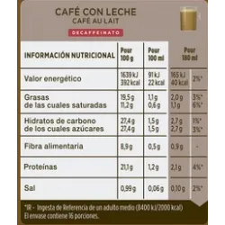Descafeinado café con leche, Dolce Gusto. Pack 48 cápsulas