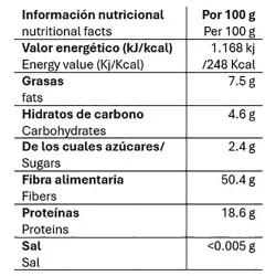 Valor nutricional Kfetea descafeinado café molido