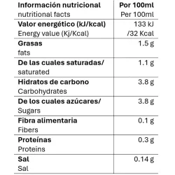 valor nutricional tassimo baileys latte macchiato