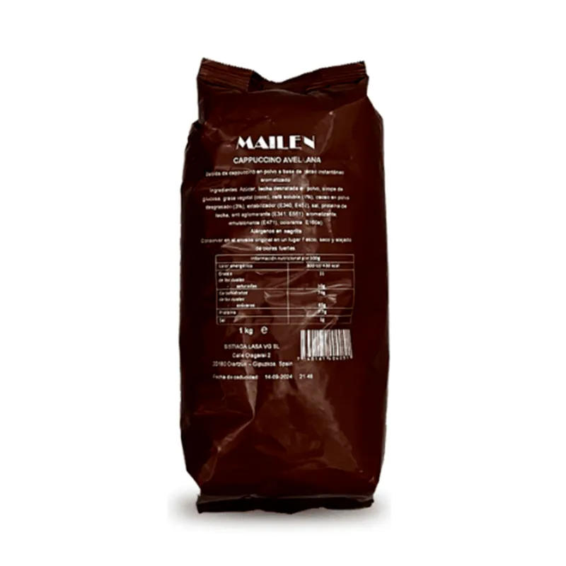 Cappuccino Avellana Mailen 1kg Soluble Especial Vending Cappuccino Avellana Mailen 1kg Soluble Especial Vending