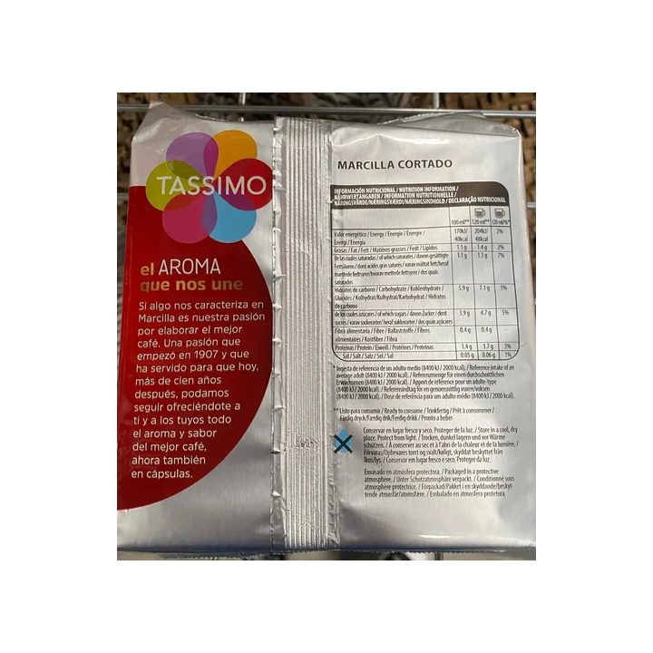 Cortado Marcilla Tassimo 5 cajas de 16 servicios