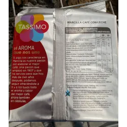 Café con leche Marcilla 5 cajas de 16 servicios sistema Tassimo