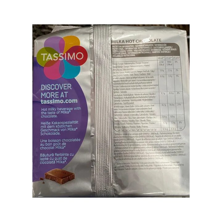 Chocolate Milka 8 Tdisc para el sistema de capsulas Tassimo