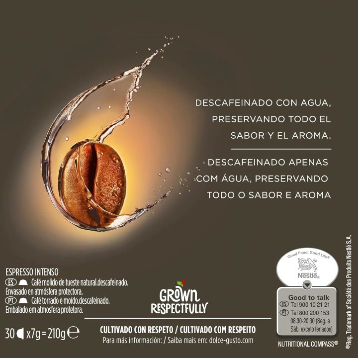 Descafeinado Café Espresso Intenso 16 u Nescafé Dolce Gusto