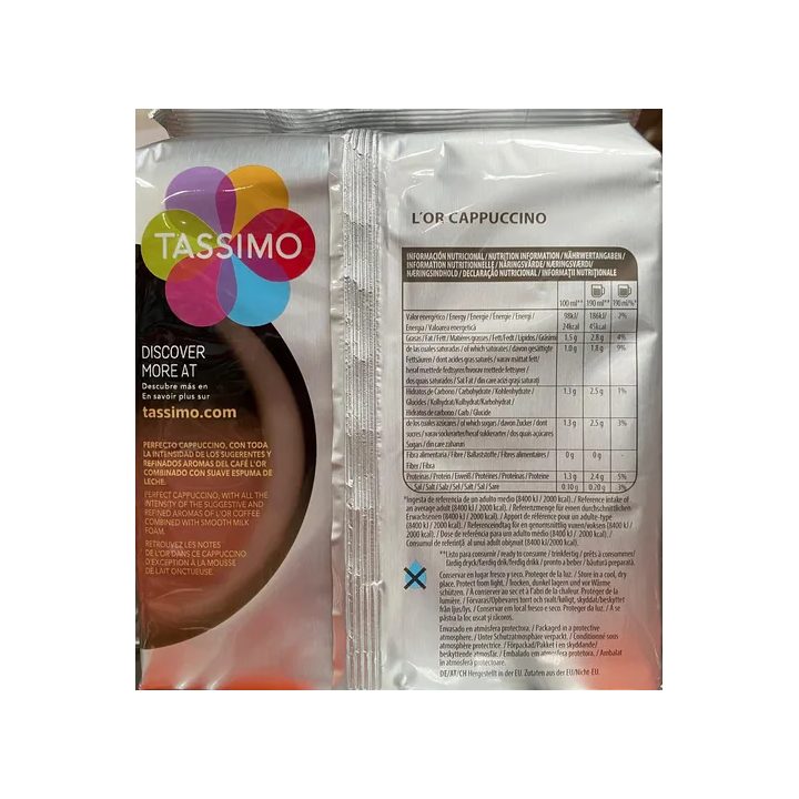 Cappuccino L'OR 8 servicios Tassimo