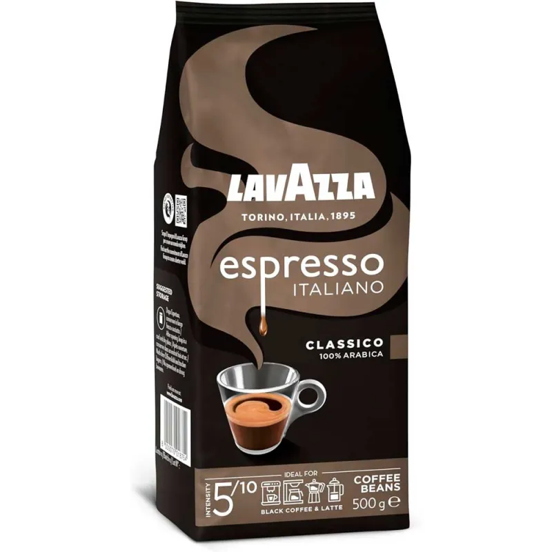 Lavazza Espresso Italiano Classico 100% Arabica en Grano 500 gr Lavazza Espresso Italiano Classico 100% Arabica en Grano 500 gr