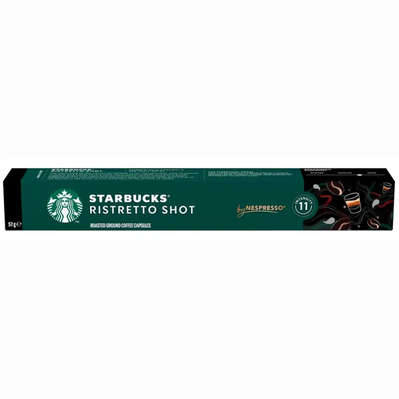 Ristretto Shot 10 cápsulas Nespresso Starbucks intensidad 11 Ristretto Shot 10 cápsulas Nespresso Starbucks intensidad 11