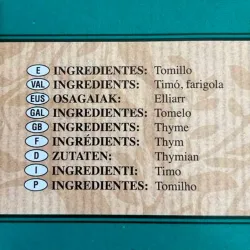 VALOR NUTRICIONAL TIMONET INFUSIONES