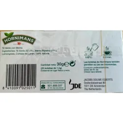 VALOR NUTRICIONAL TE VERDE A LA MENTA HORNIMANS