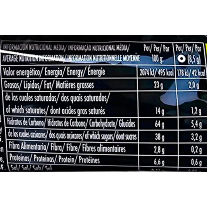valor nutricional filipinos chocolate blanco