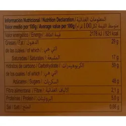 valor nutricional ambrosia avellana