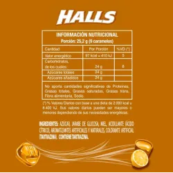 valor nutricional halls miel