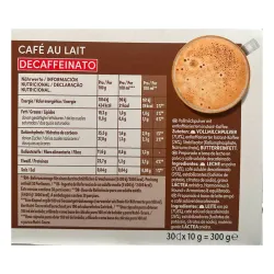 VALOR NUTRICIONAL CAFÉ CON LECHE DESCAFEINADO DOLCE GUSTO ORIGINAL