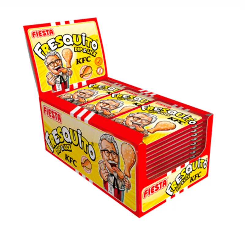 Fresquito Pollo KFC Dip & Lick Fiesta caja con 40 sobres (40x17g) Fresquito Pollo KFC Dip & Lick Fiesta caja con 40 sobres (40x17g)