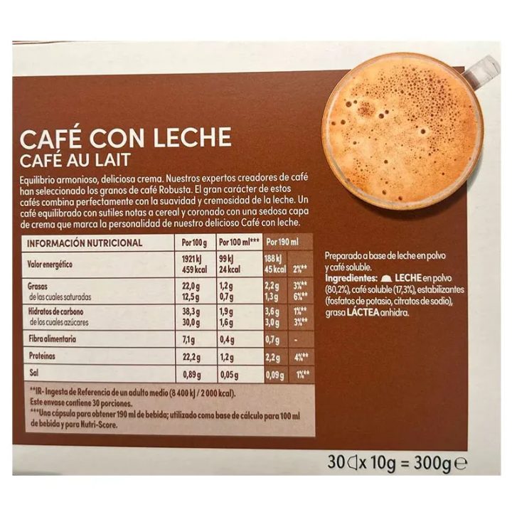 Café con leche Magnum 30 cápsulas Nescafé Dolce Gusto