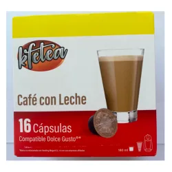 Café con Leche Dolce Gusto Kfetea en 16 Cápsulas compatibles