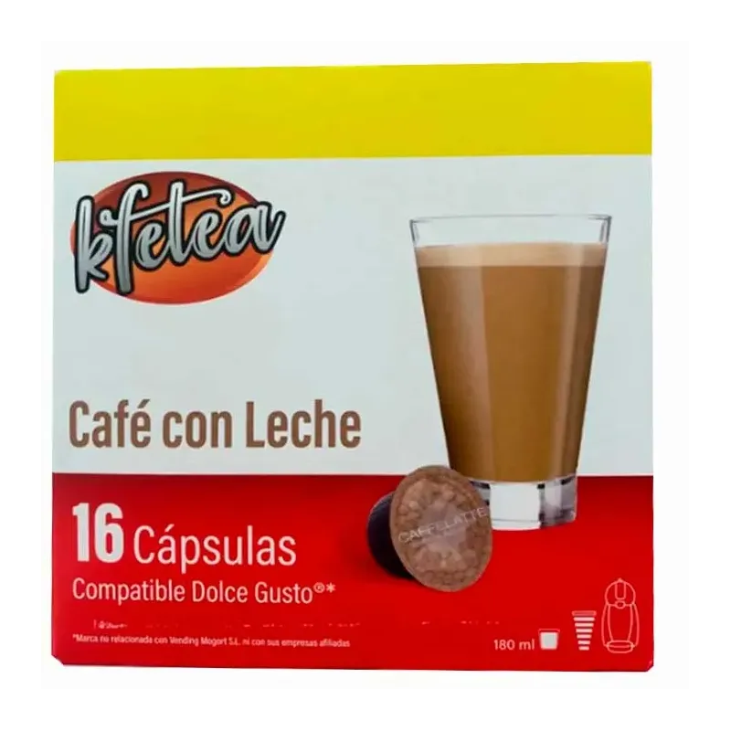 Café con Leche Dolce Gusto Kfetea en 16 Cápsulas compatibles Café con Leche Dolce Gusto Kfetea en 16 Cápsulas compatibles