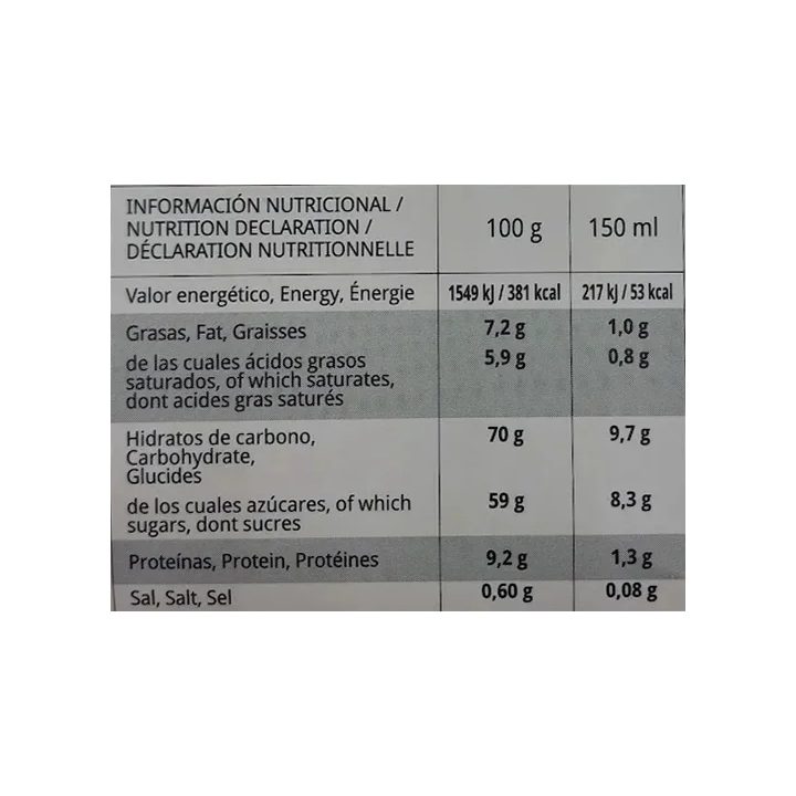 informacion nutricional chocolate compatibles con Dolce Gusto Kfetea 16 cápsulas 16 servicios