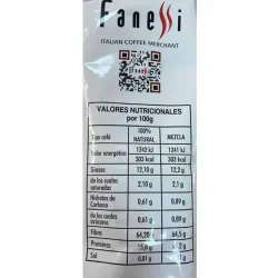 Fanessi Especial Crema Mezcla Tabla nutricional