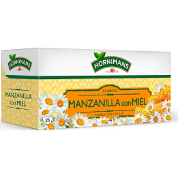 Manzanilla con miel 25 sobres  envasados individualmente 35 gr